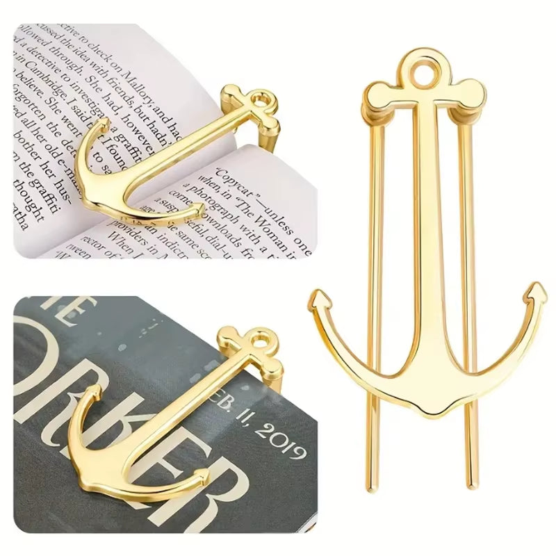 Metal Anchor Bookmark Page Holder Clip for Books, Journals &amp; Magazines