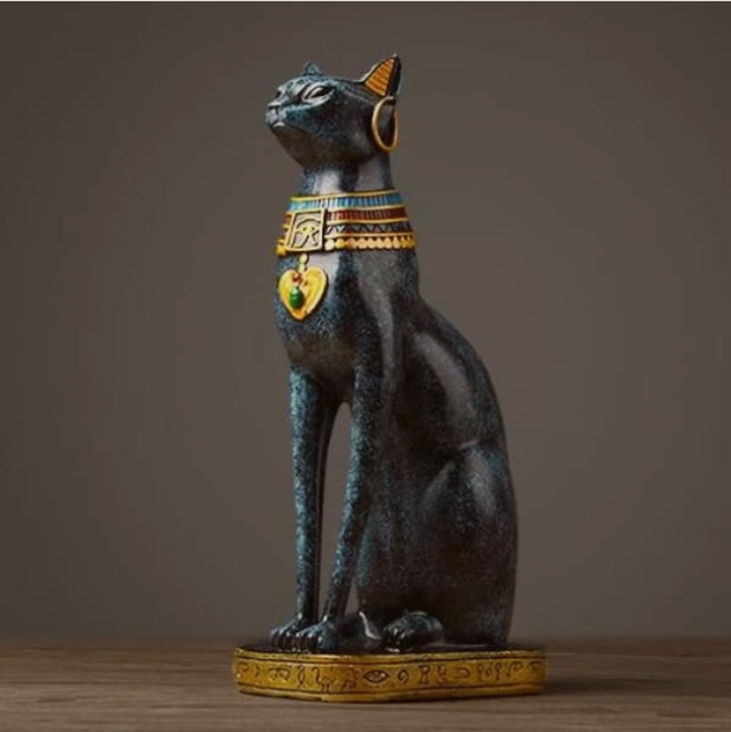 Temple Sentinel – Bastet Guardian Sculpture -  Grace. Watchfulness. Protection.