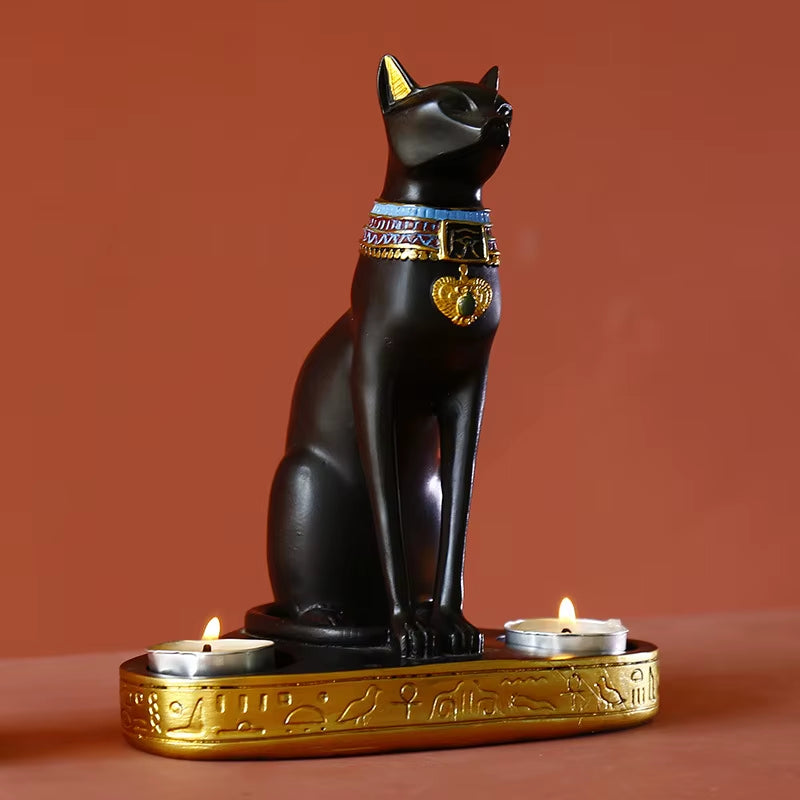 Bastet Cat Figurine Egyptian Guardian Sculpture