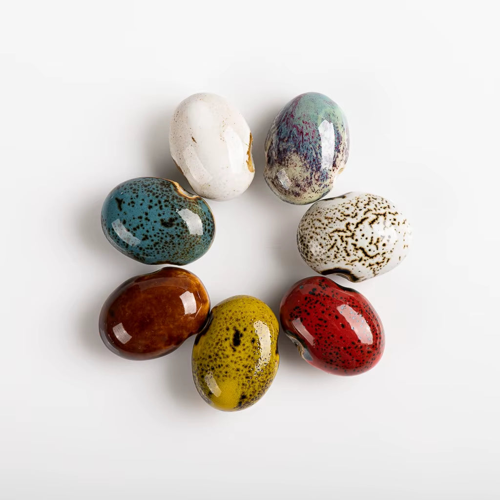 Imperial Kiln Ceramic Beads 5-Piece Porcelain Set – Vintage Restoration Style (