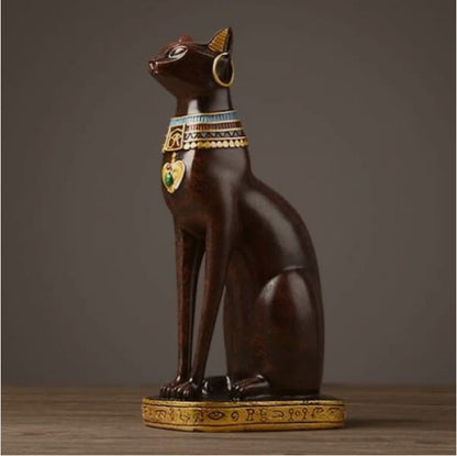 Temple Sentinel – Bastet Guardian Sculpture -  Grace. Watchfulness. Protection.
