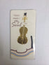 Musical Instrument Metal Bookmark - Organ Harp 