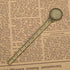2-Piece 20mm Ruler Bookmark Base – Cabochon Setting (Vintage Metal)