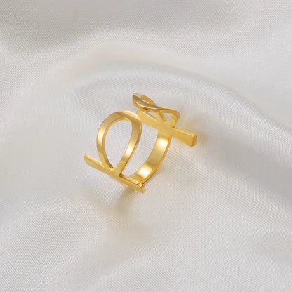 The Wrapped Ankh Open Band Symbol Ring
