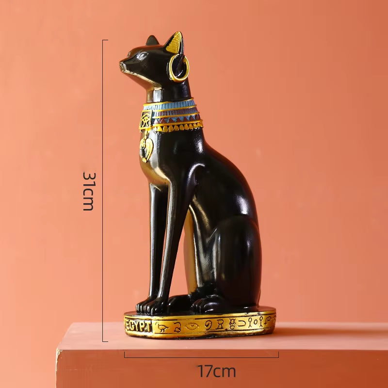 Bastet Cat Figurine Egyptian Guardian Sculpture