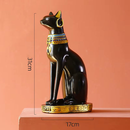 Bastet Cat Figurine Egyptian Guardian Sculpture