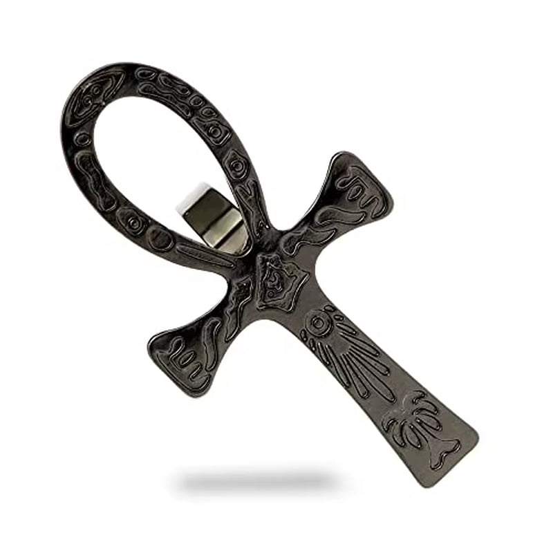 Carved Ankh Band Ring Adjustable Vintage Finish | Symbol of Life