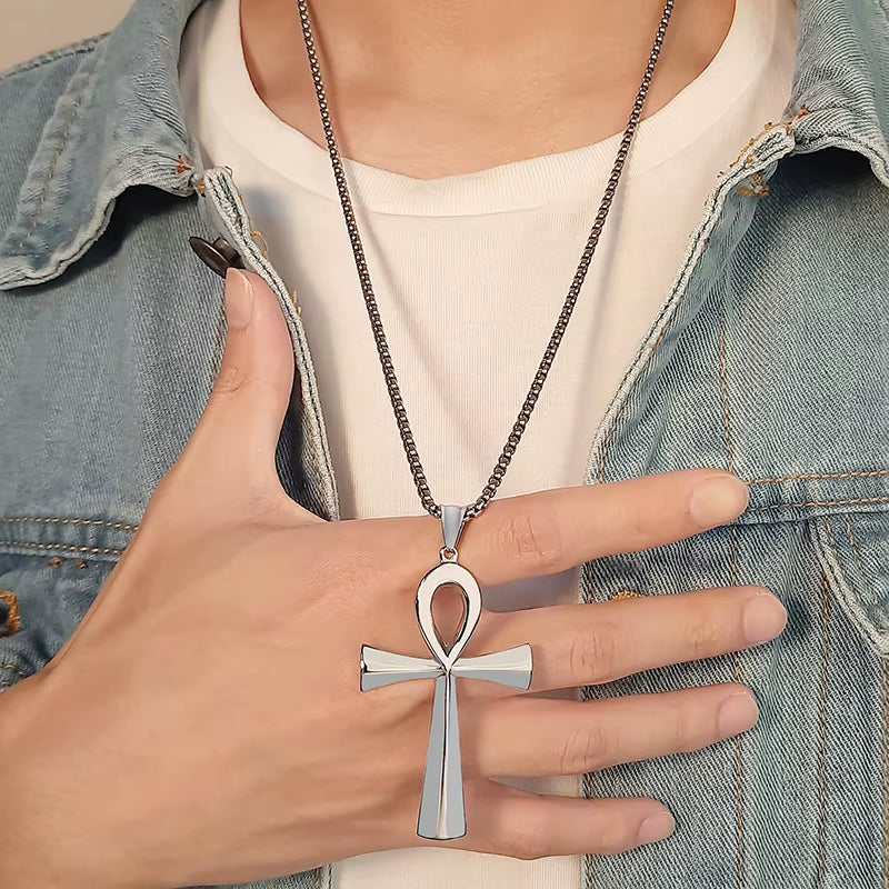 Black Ankh Pendant Symbol of Life – Stainless Steel