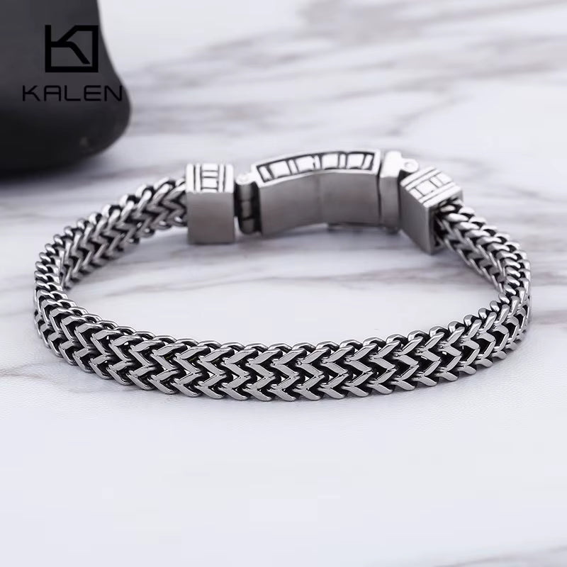 Ankh Mesh Bracelet 8mm Stainless Steel Chain | Symbol of Life