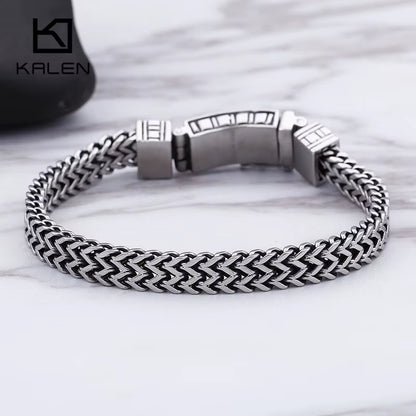 Ankh Mesh Bracelet 8mm Stainless Steel Chain | Symbol of Life