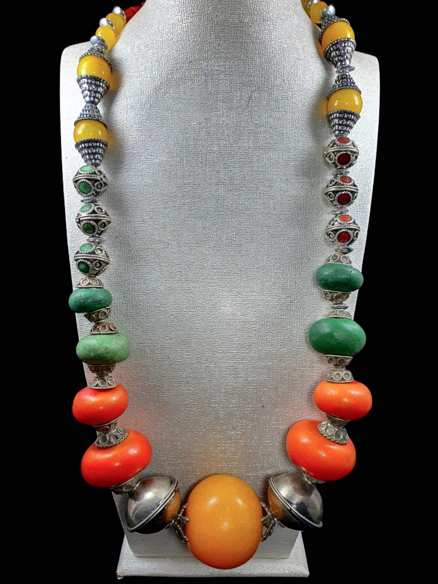 Tribal Heritage Statement Necklace Inspired by Traditional North African Craft